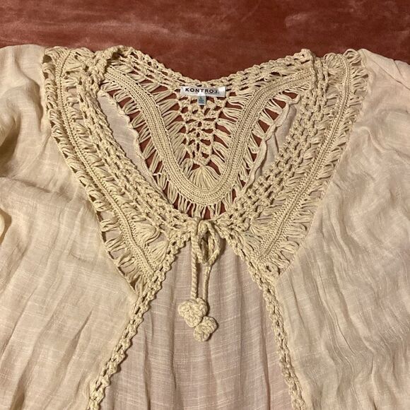 Boho Chic Crotchet Fringe Cover up Large Festival Attite - Picture 3 of 9